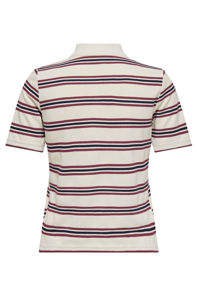 ONLEVIE S/S POLO TOP JRS 15351930 ANTIQUE WHITE/NAVY BLAZER